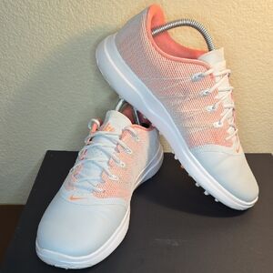 Nike Lunarlon Empress 2 Golf Shoes Women's Size 9 Light Pink and White